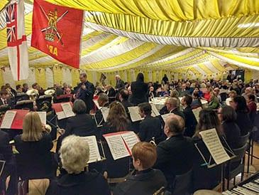 MOVING: Carlton Brass end the evening by playing out with 'The Last Post'