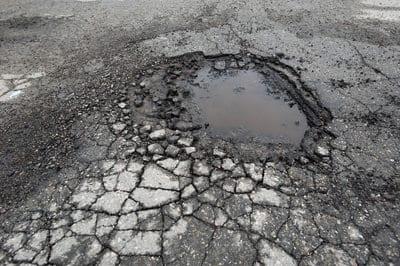 FUNDING: More cash has been made available to fix potholes across the county