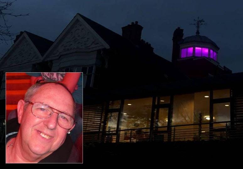 Historic hospice tower in Mapperley lit up in memory of much-missed father and husband from Carlton who died from cancer just a week after diagnosis