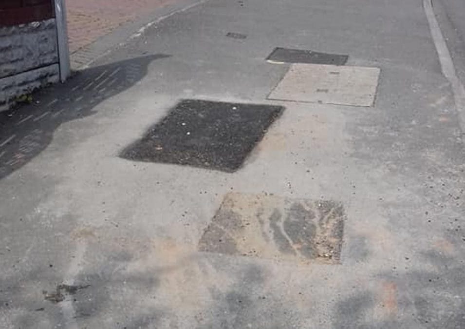 Residents slam pavement repair work carried out by contractors for BT Openreach in Gedling