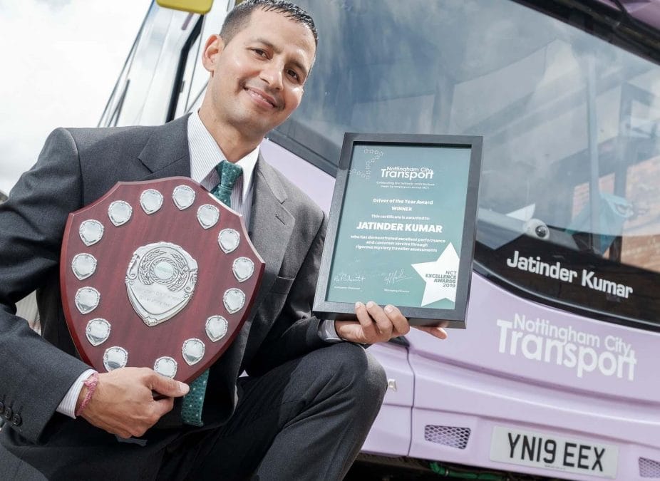 New eco-friendly bus serving Carlton named in honour of firm’s top driver
