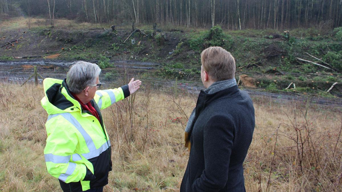 Gedling leaders look at site where new Gedling Access Road will be built