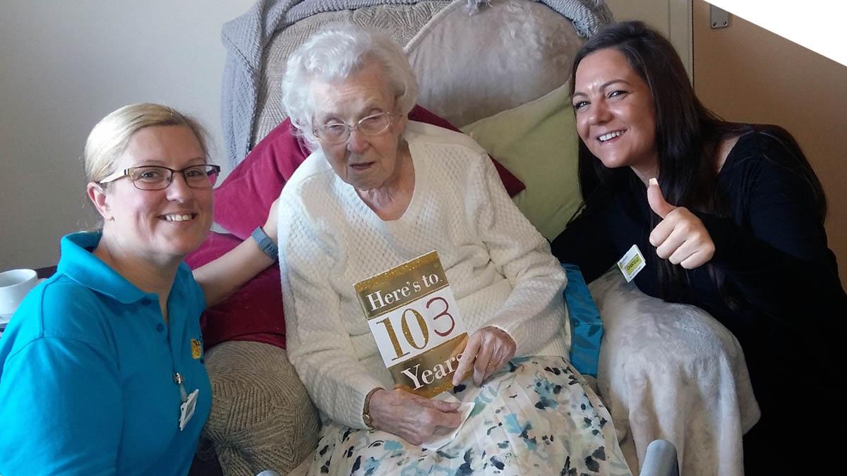 Ann celebrates remarkable 103rd birthday in style at Carlton residential home