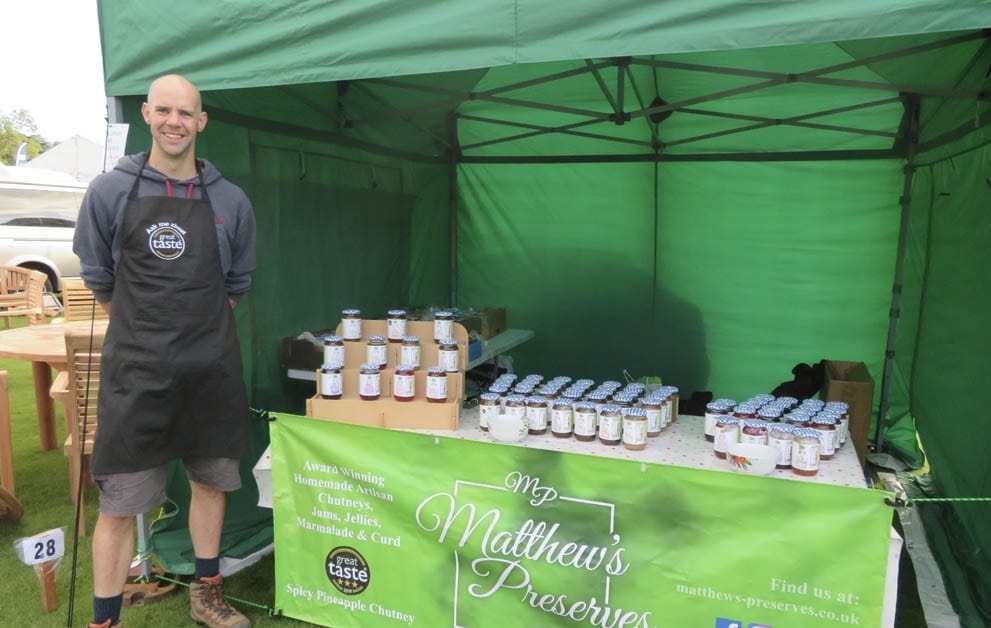 Matthew Slaughter with Matthew's Preserves stall