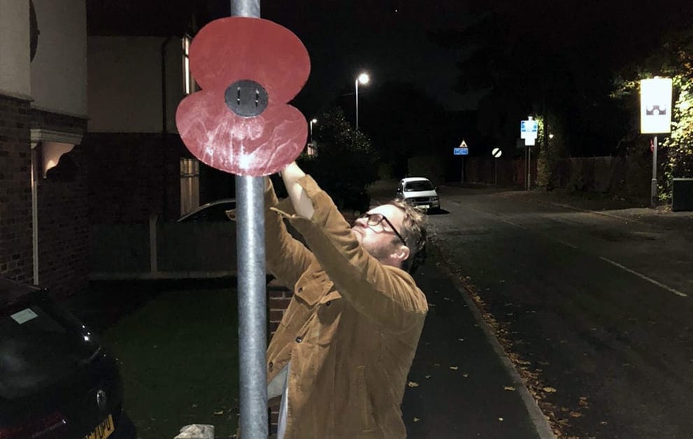 Giant poppies appear in Burton Joyce, Gedling and Stoke Bardolph as borough prepares to remember