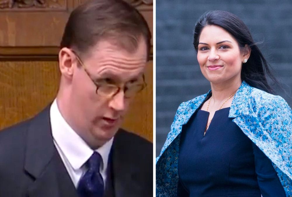 Tom Randall and Priti Patel