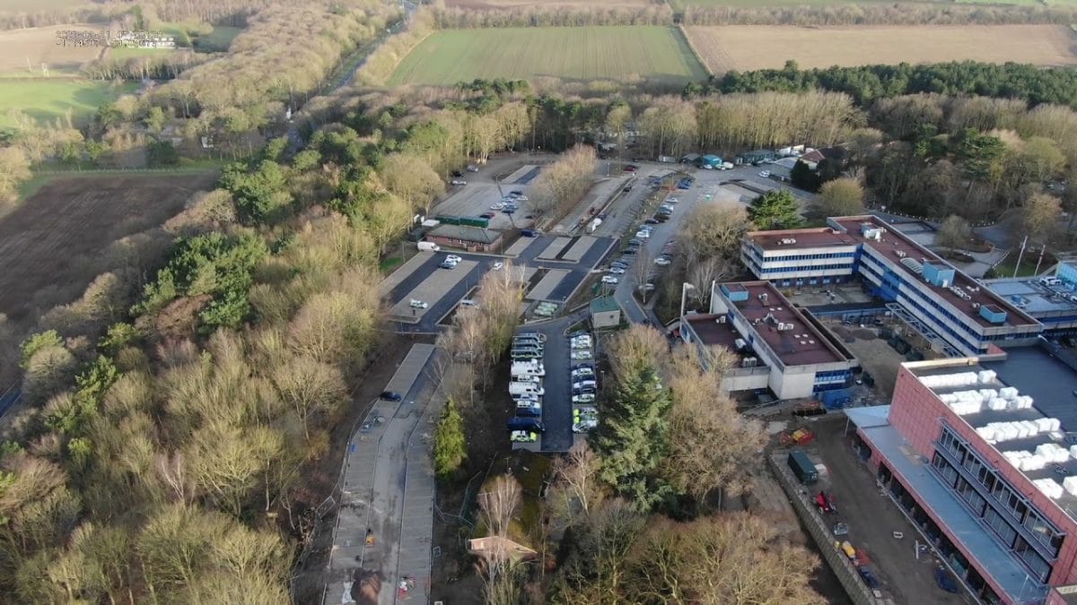 Drone footage shows progress being made on new £18.5m police and fire headquarters in Arnold