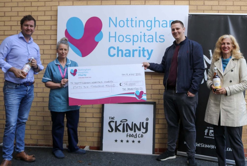 Arnold-based healthy food firm donates £56k to Notts hospitals charity
