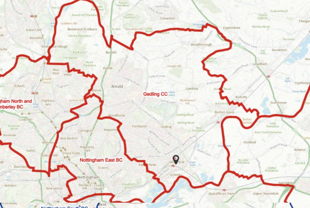 Changes planned in Gedling as part of planned electoral boundary shake-up announced today