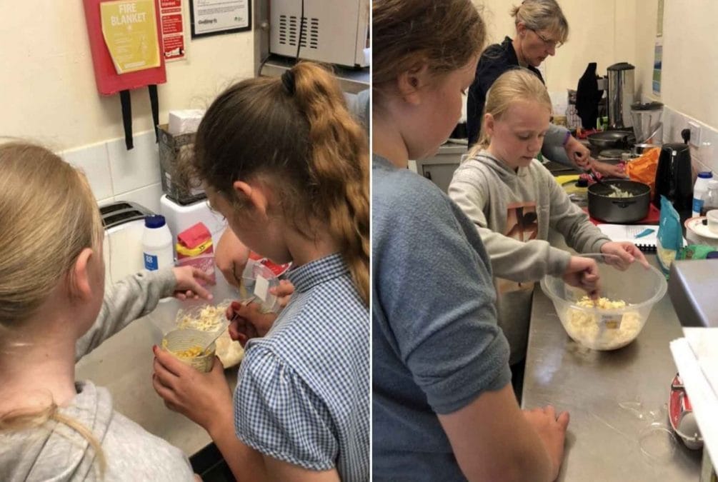 Netherfield Youth Club members cook up healthy meals and treats following generous Co-op food donation