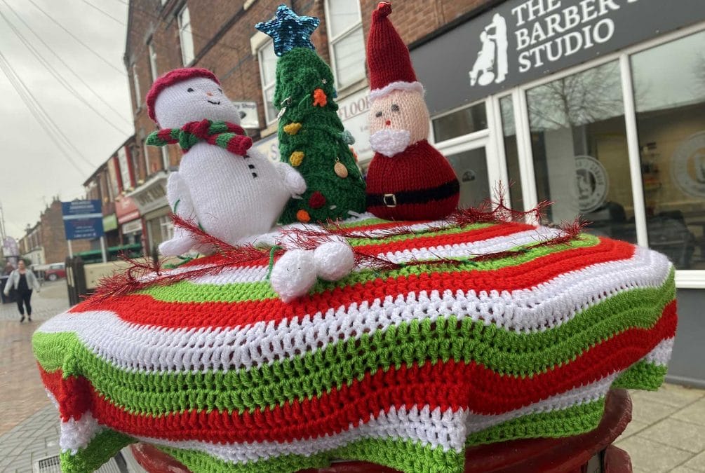Cranksy’s Christmas crochet creation spreads festive cheer in Netherfield