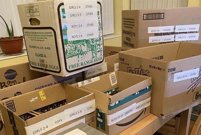 gift-donation-boxes Christmas donations