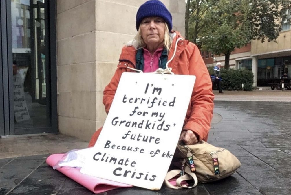 Gedling activist joins Extinction Rebellion sit-down protests in Nottingham city centre