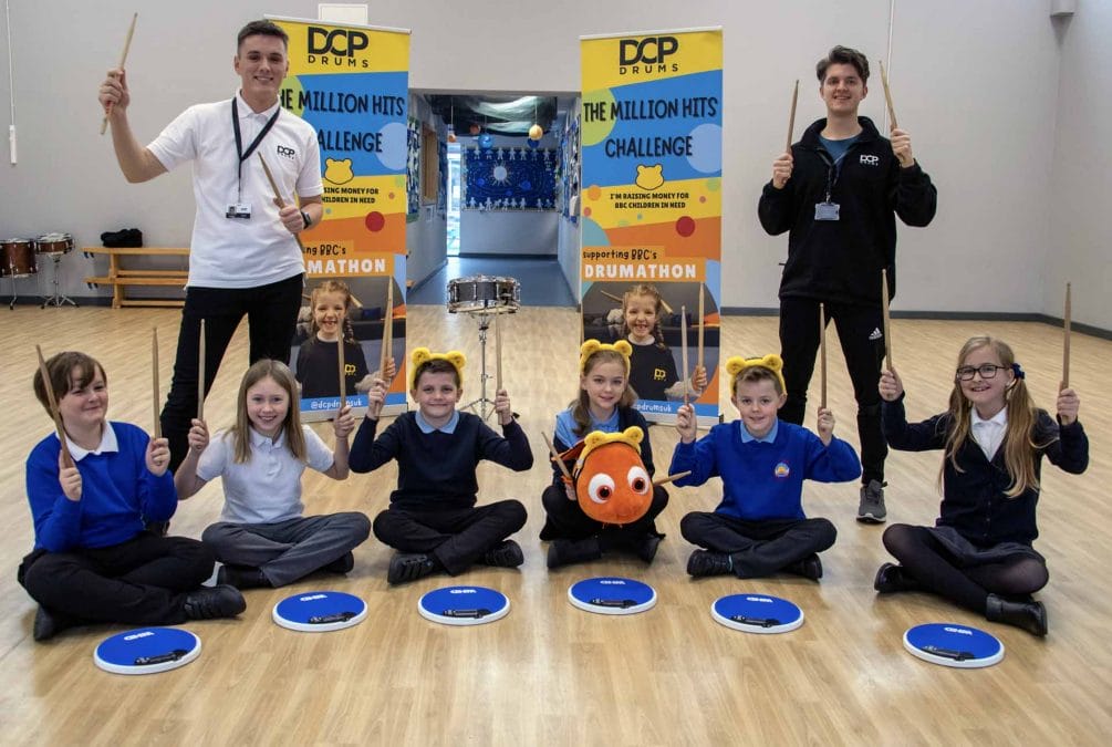 Carlton school pupils drum up support for Million Hits Challenge for Children in Need