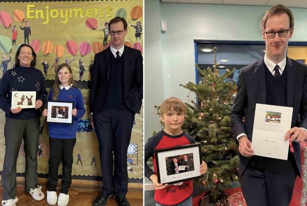 Boris Johnson gives his seal of approval to winning Christmas cards by Gedling borough pupils