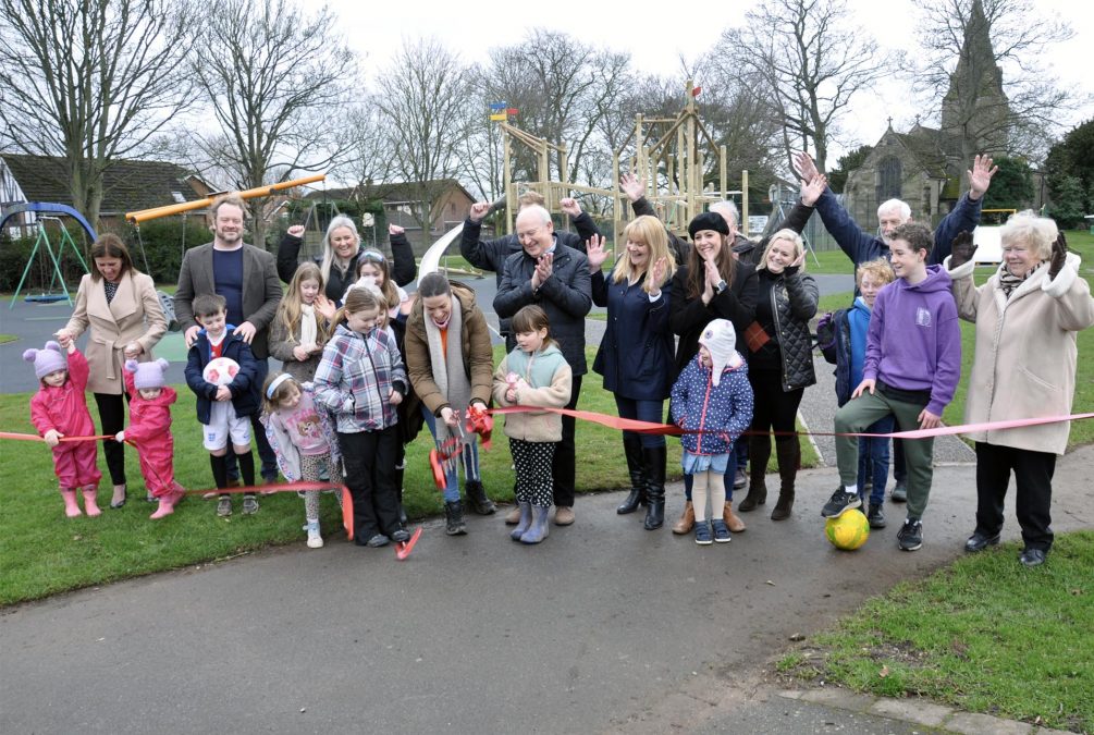 Excited children get first use of Burton Joyce’s new £100K play park