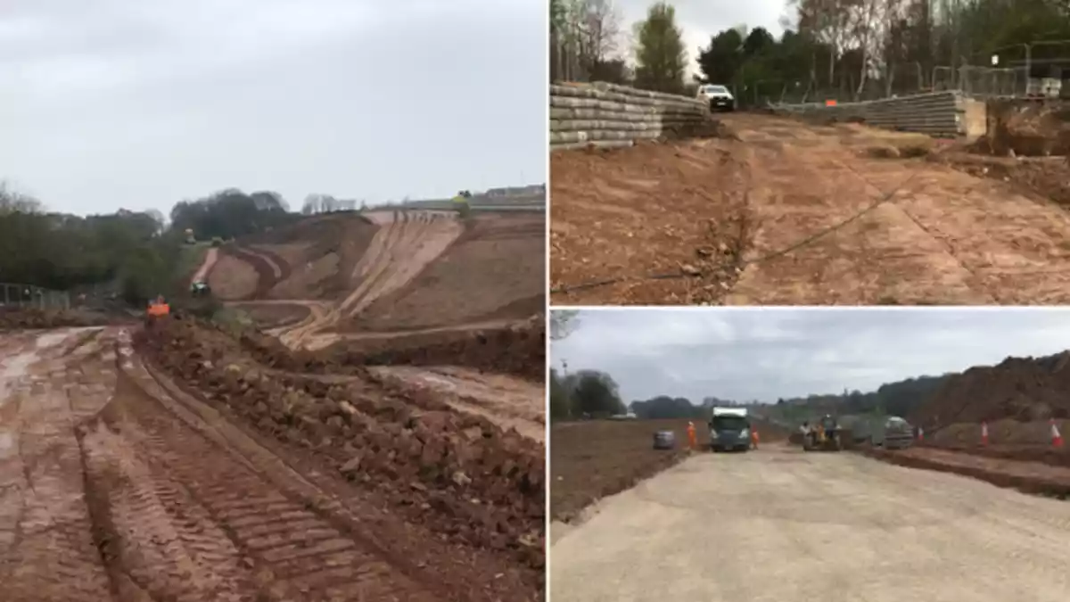 Work progresses on linking Arnold Lane with Colliery Way in Gedling