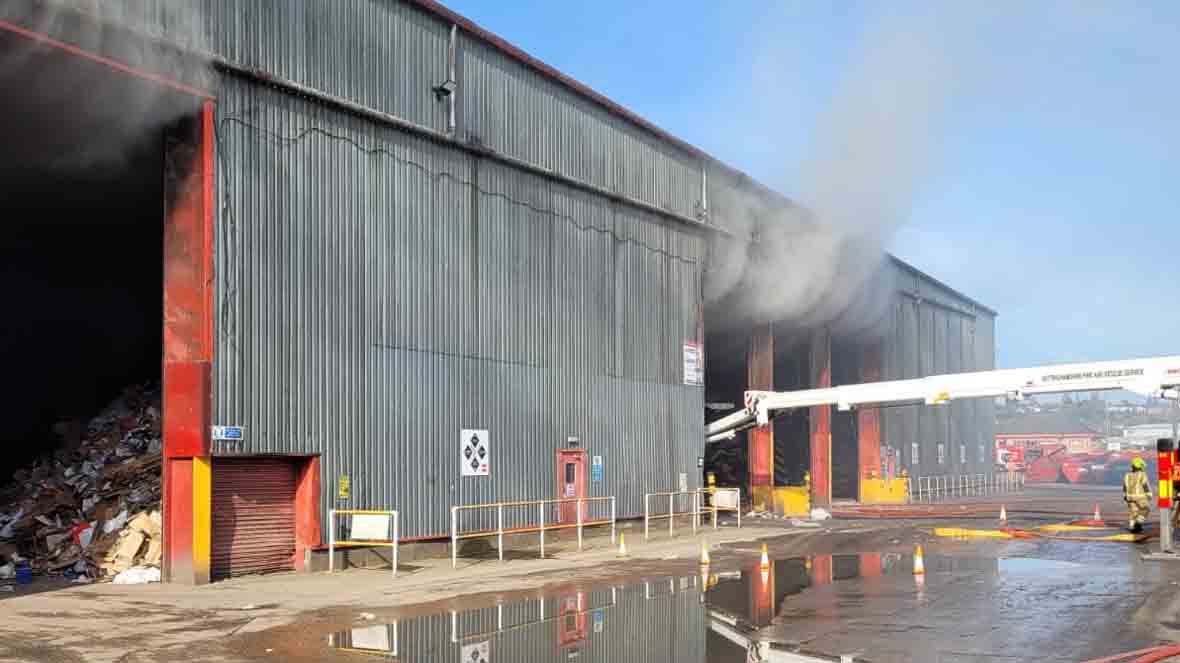 20-tonne waste paper blaze tackled by firefighters in Colwick