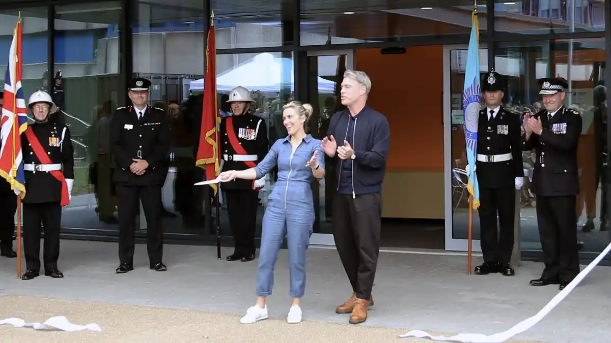 Line of Duty star Vicky McClure and fiance Jonny Owen open new new multi-million pound joint police and fire headquarters in Arnold