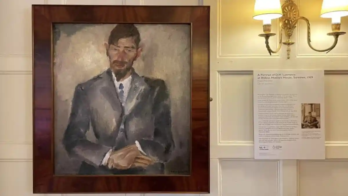 Last known portrait of DH Lawrence is now on display at Newstead Abbey