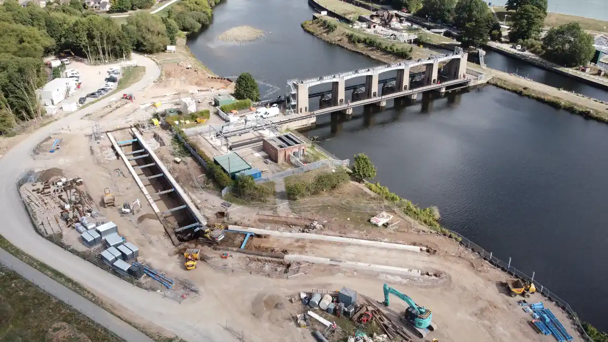 Work continues at pace on £8.5m project which will help salmon swim up the River Trent at Colwick.