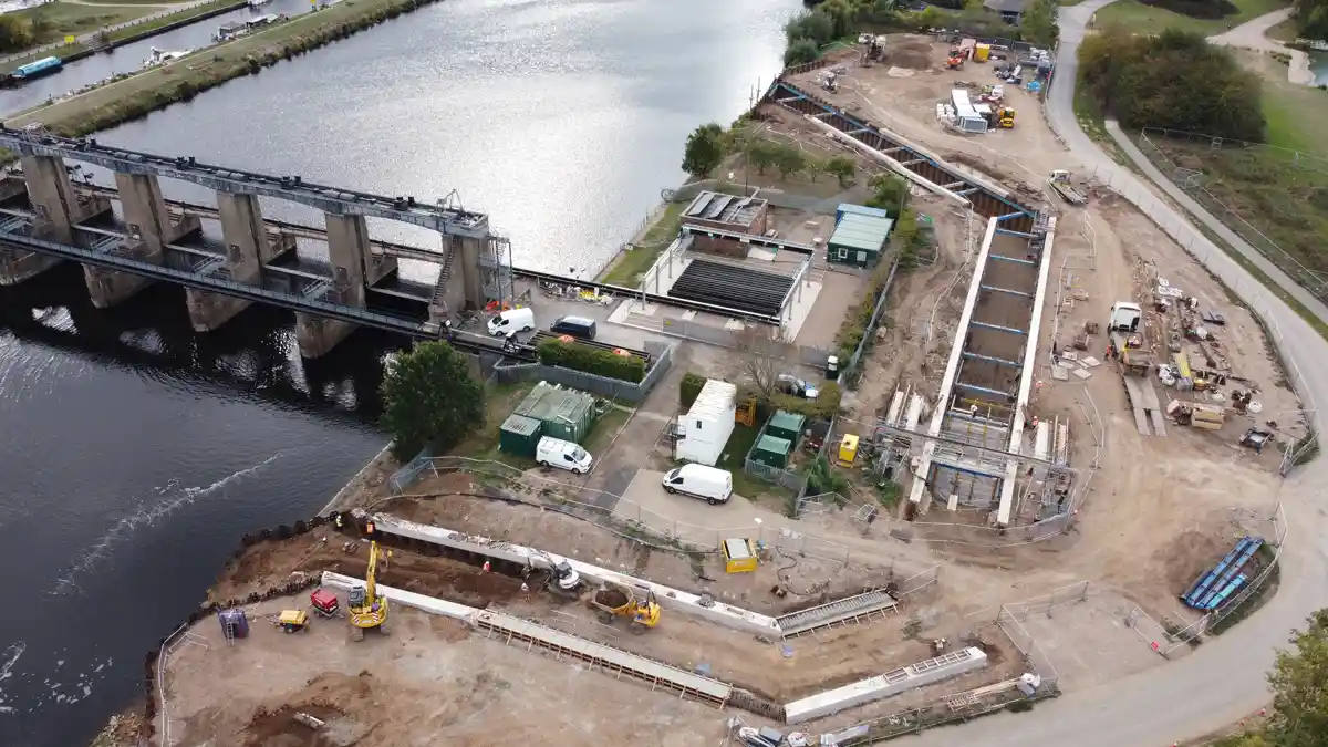 Latest images show progress on £8.5m project which will help fish swim up the River Trent at Colwick.