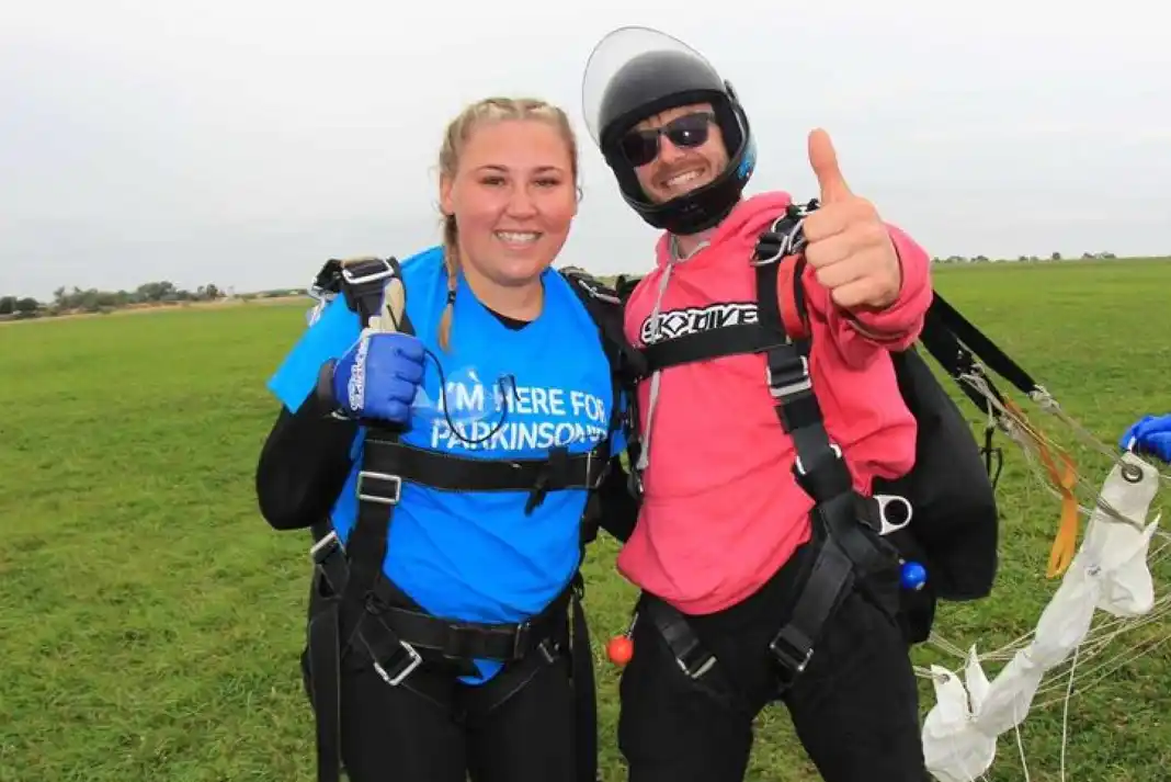 Arnold hairstylists take to the skies and brave the leap in support of Parkinson’s charity